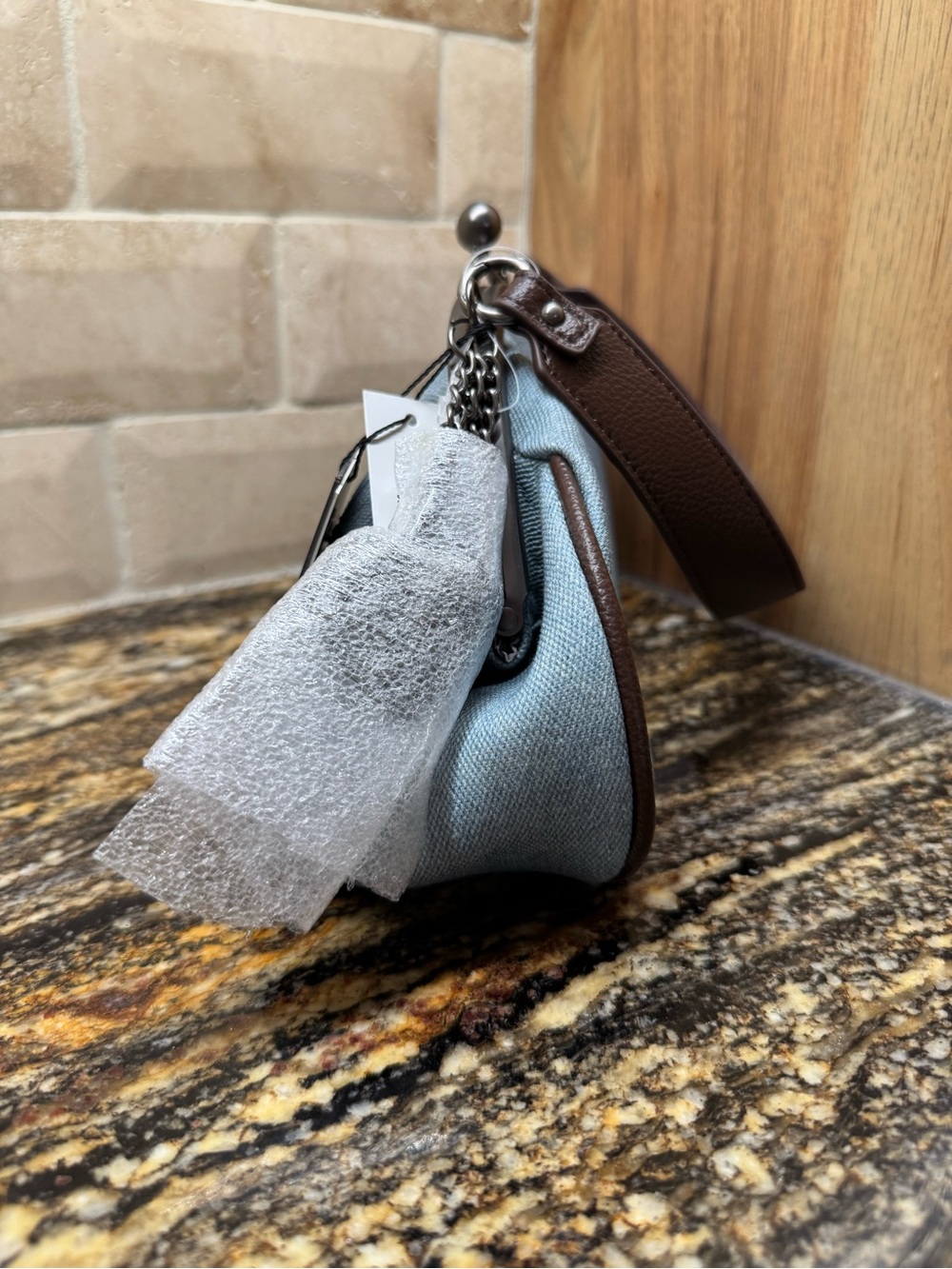 Ed Hardy Light Blue Denim Clutch - Picture 4 of 7